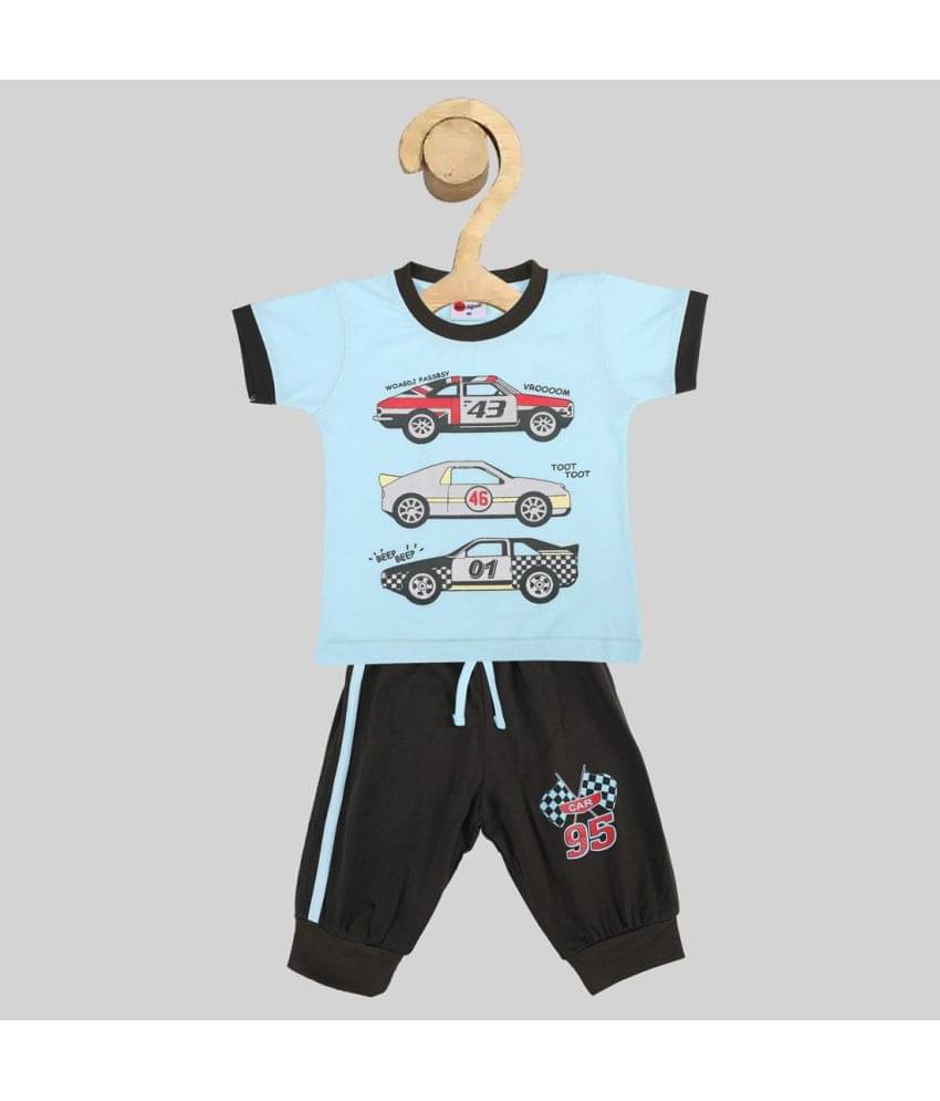 Mars Infiniti Pack of 1 Unisex for Baby Cotton T-Shirt & Trouser ( Blue ) Mars Infiniti Pack of 1 Unisex for Baby Cotton T-Shirt & Trouser ( Blue )