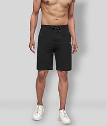 XYXX Black Cotton Men's Shorts ( Pack of 1 )