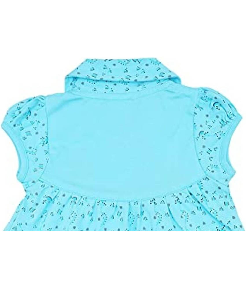 NammaBaby - Blue Cotton Blend Baby Girl Frock ( Pack of 1 )