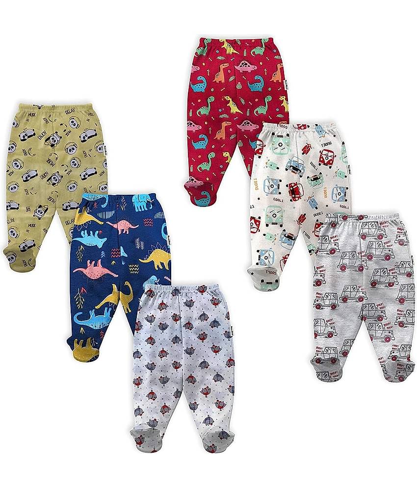 NammaBaby Pack of 6 Baby Boys Cotton Blend Pyjama ( Multi Color )