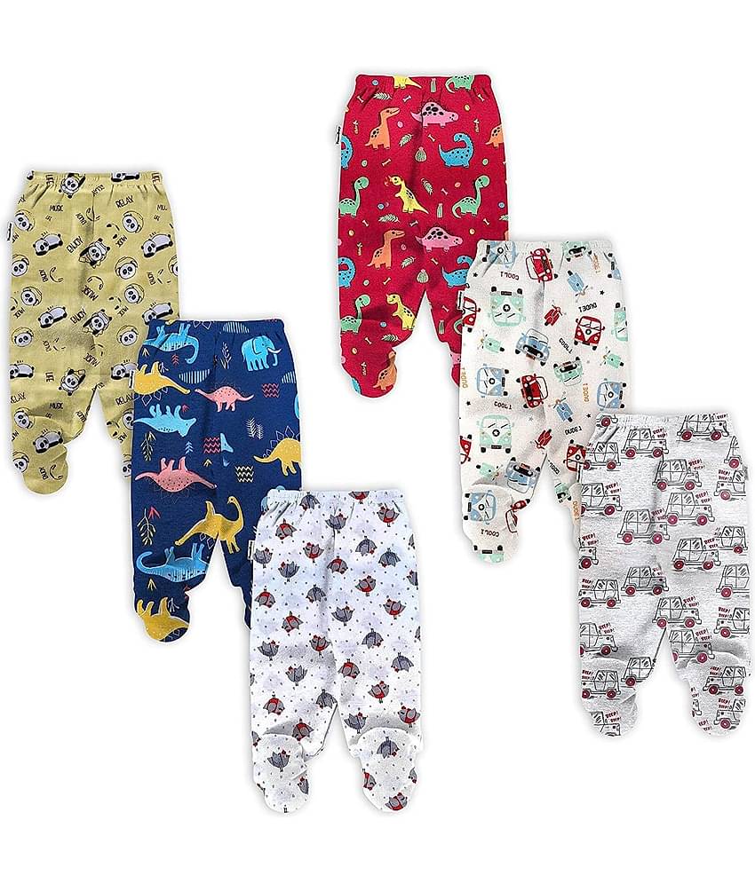 NammaBaby Pack of 6 Baby Boys Cotton Blend Pyjama ( Multi Color )