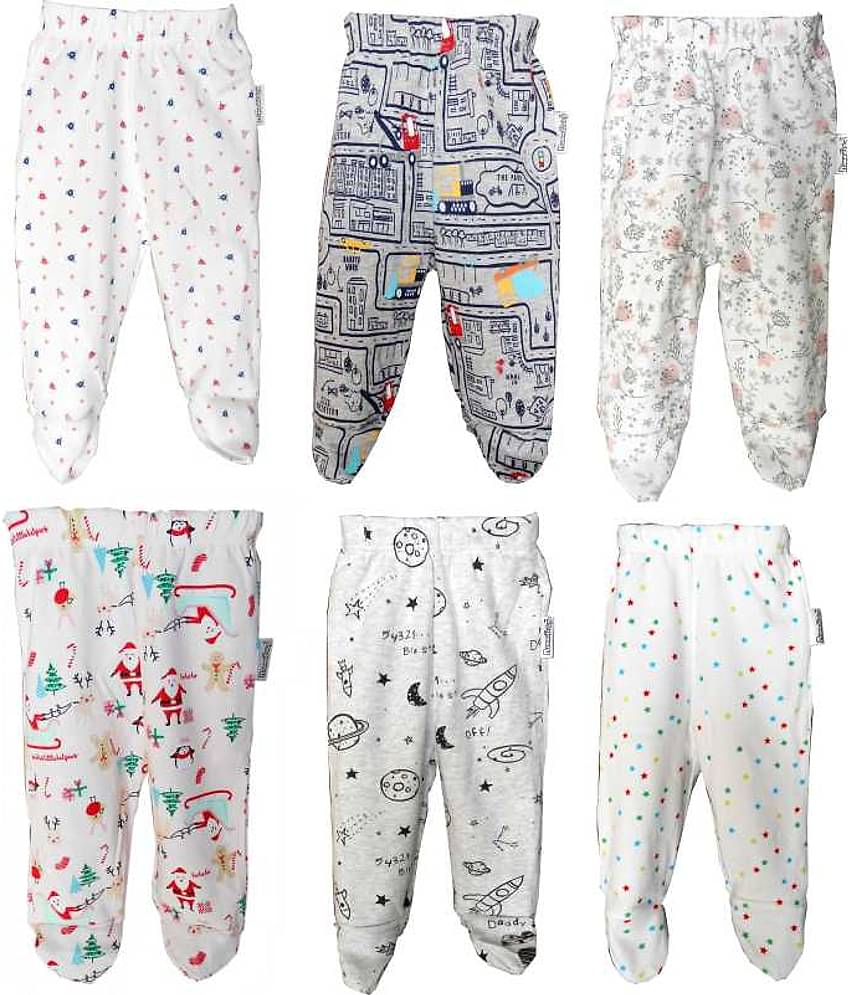 NammaBaby Pack of 6 Baby Boys Cotton Blend Pyjama ( Multi Color )
