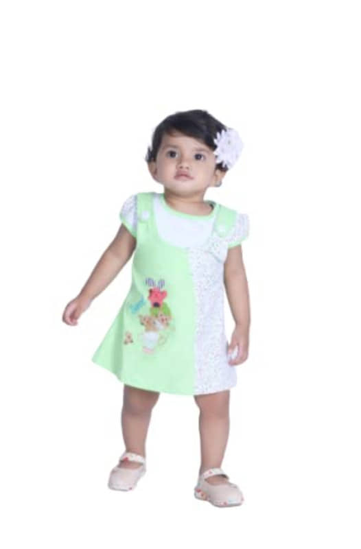 NammaBaby Pack of 1 Baby Girls Cotton Blend Frock ( Green )