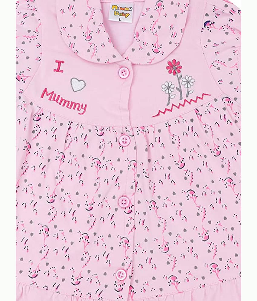 NammaBaby - Pink Cotton Blend Baby Girl Frock ( Pack of 1 )