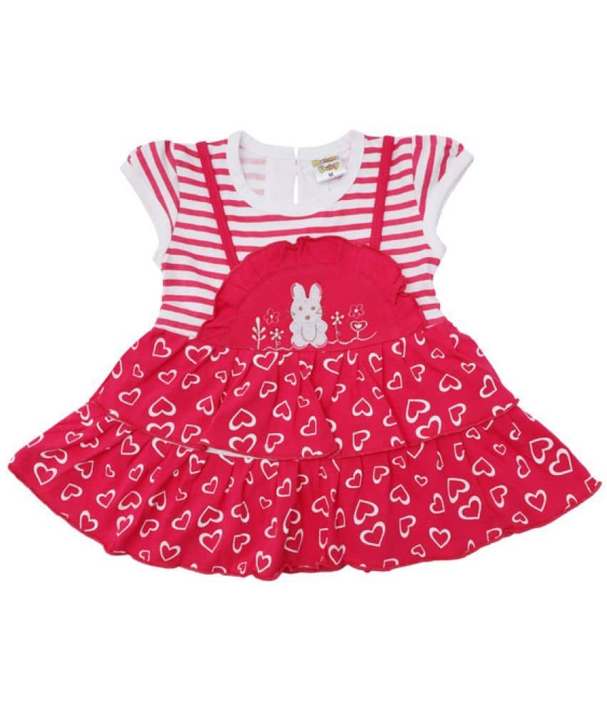 NammaBaby Pack of 1 Baby Girls Cotton Blend Frock ( Pink )