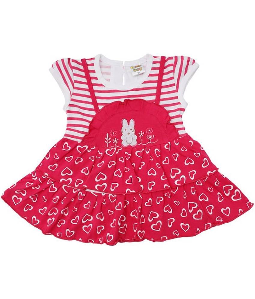 NammaBaby Pack of 1 Baby Girls Cotton Blend Frock ( Pink )