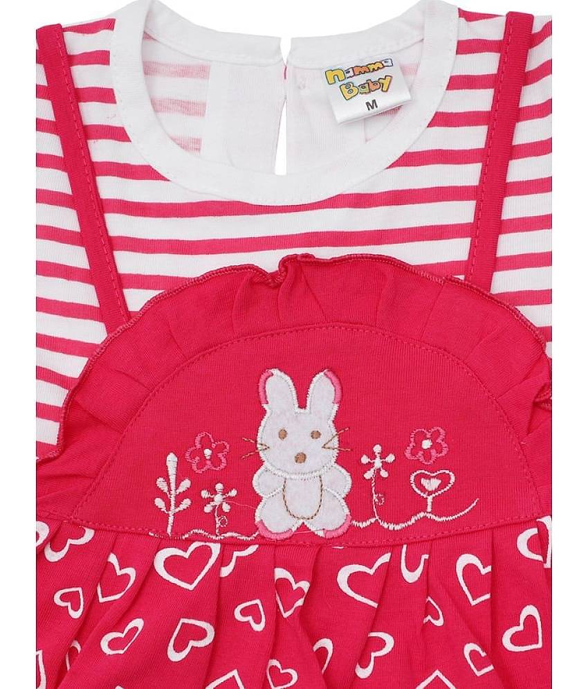 NammaBaby Pack of 1 Baby Girls Cotton Blend Frock ( Pink )