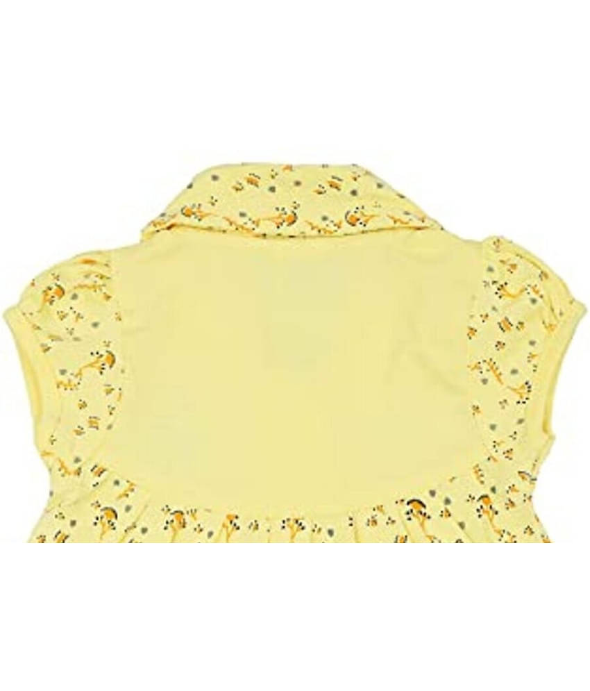 NammaBaby - Yellow Cotton Blend Baby Girl Frock ( Pack of 1 )