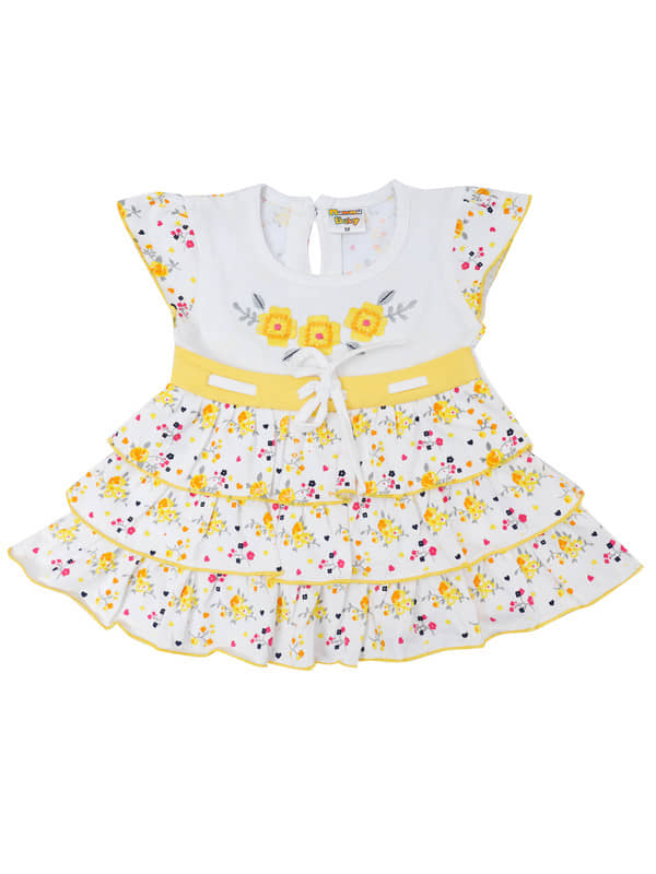 NammaBaby Pack of 1 Baby Girls Cotton Blend Frock ( Yellow )