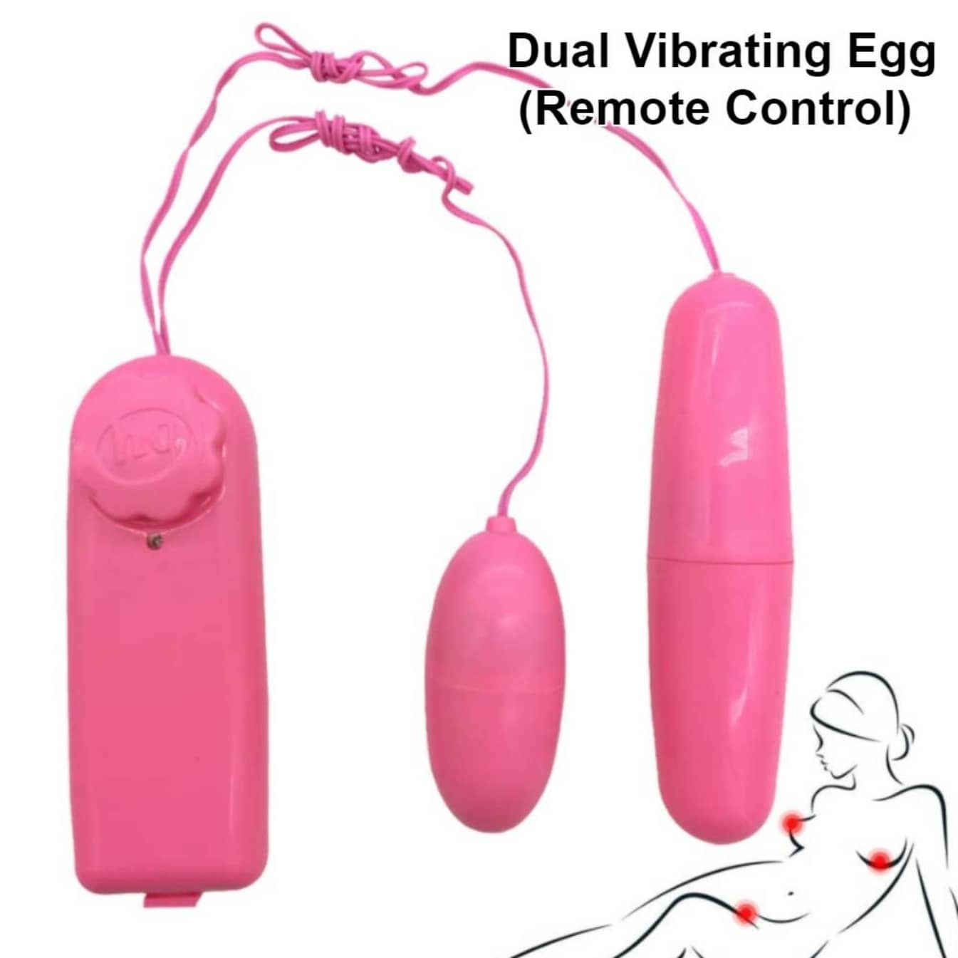 KAMAHOUSE Dual Egg Vibrator Female Masturbator Vibrating Egg Remote Control G-Spot Massager