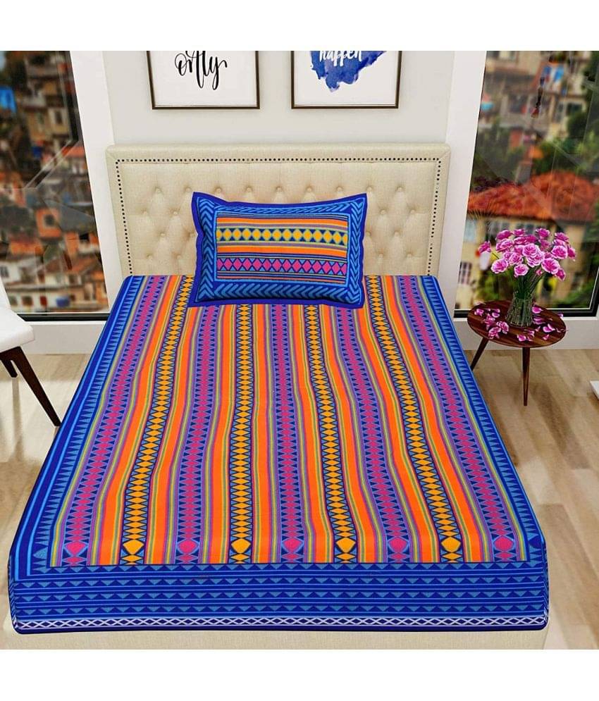 unique choice Cotton Single Bedsheet ( Blue ) unique choice Cotton Single Bedsheet ( Blue )