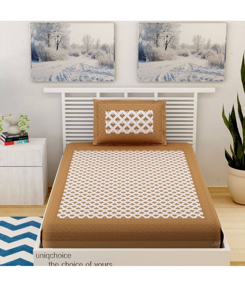     			unique choice Cotton Single Bedsheet ( Brown )