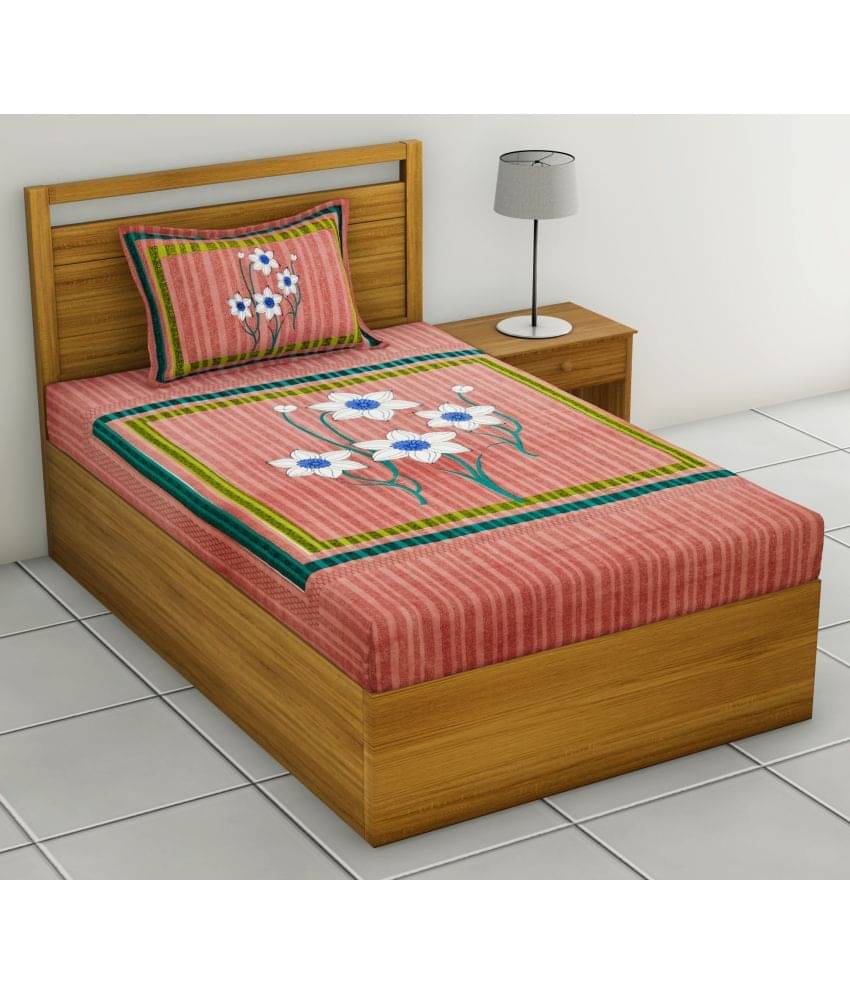 unique choice Cotton Single Bedsheet ( Pink ) unique choice Cotton Single Bedsheet ( Pink )