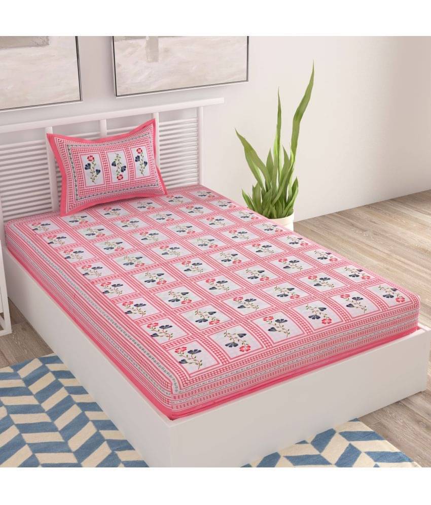     			unique choice Cotton Single Bedsheet ( Pink )