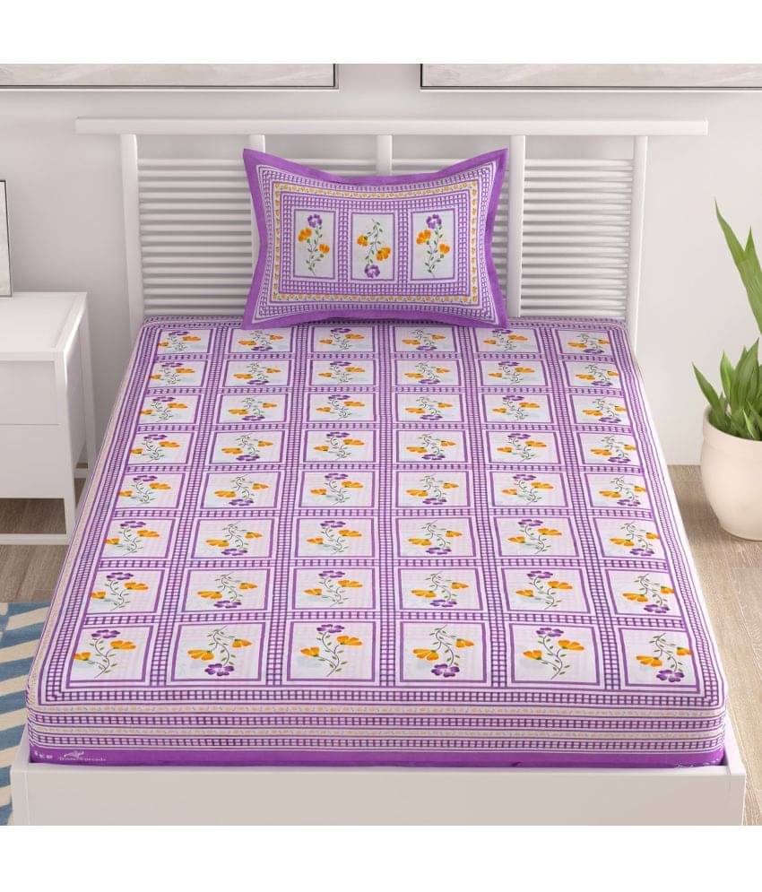 unique choice Cotton Single Bedsheet ( Purple ) unique choice Cotton Single Bedsheet ( Purple )