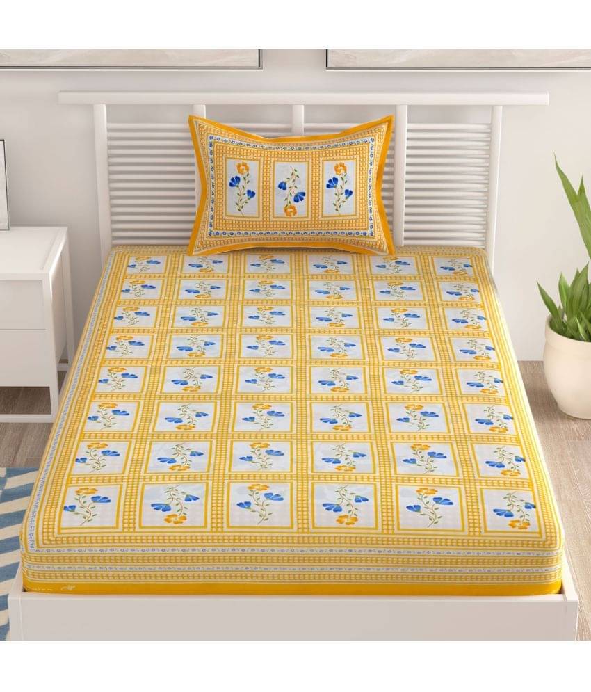    			unique choice Cotton Single Bedsheet ( Yellow )