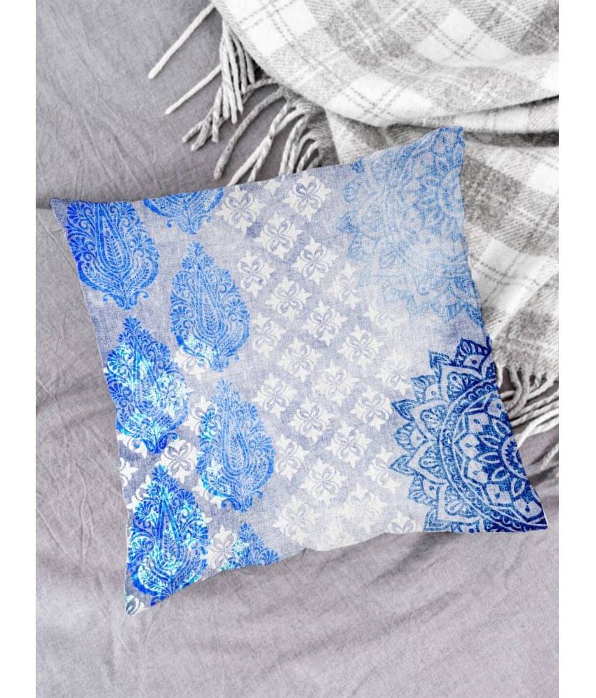     			Houzzcode Single Blue Pillow Cover