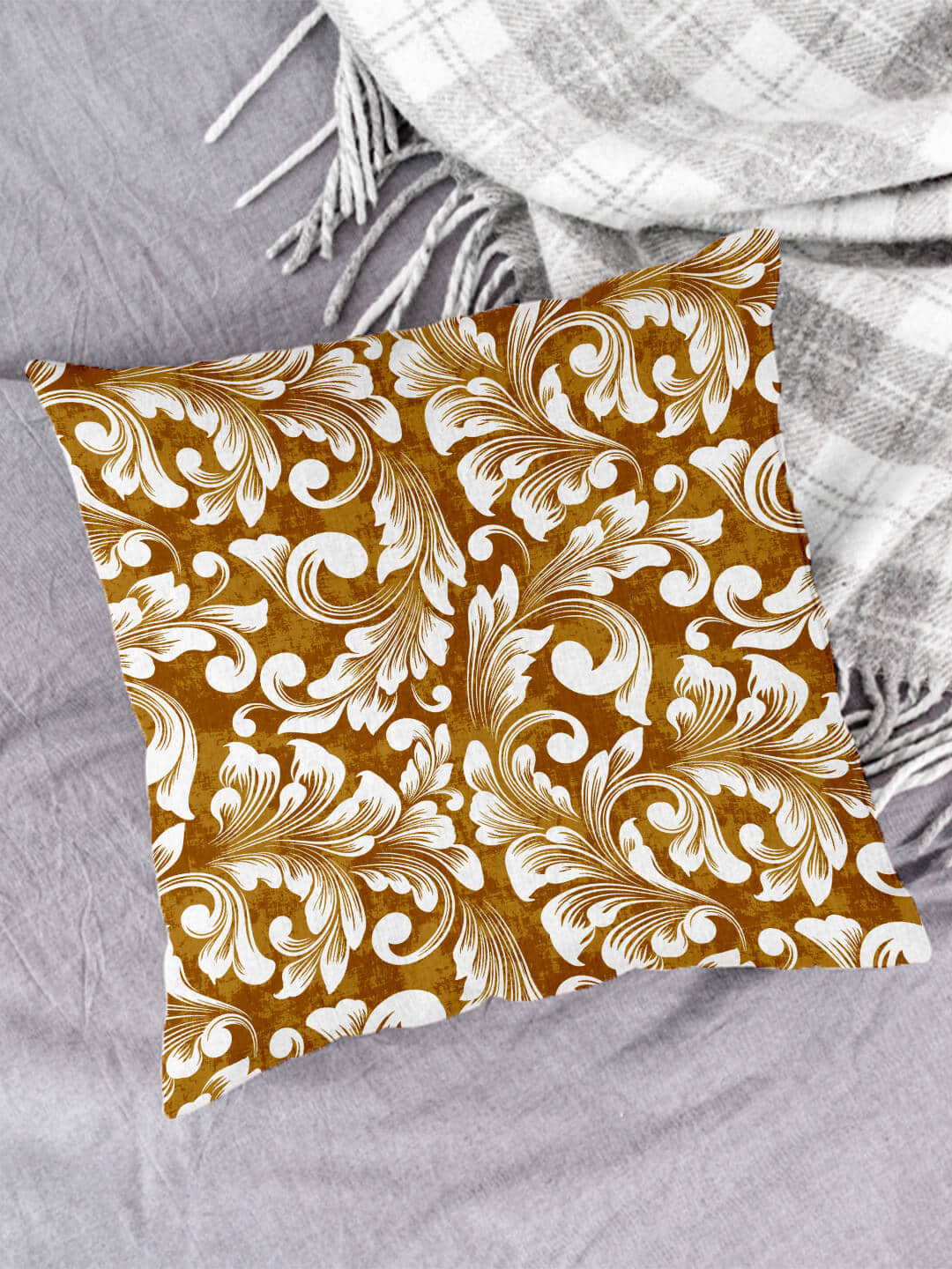 Houzzcode Single Brown Pillow Cover