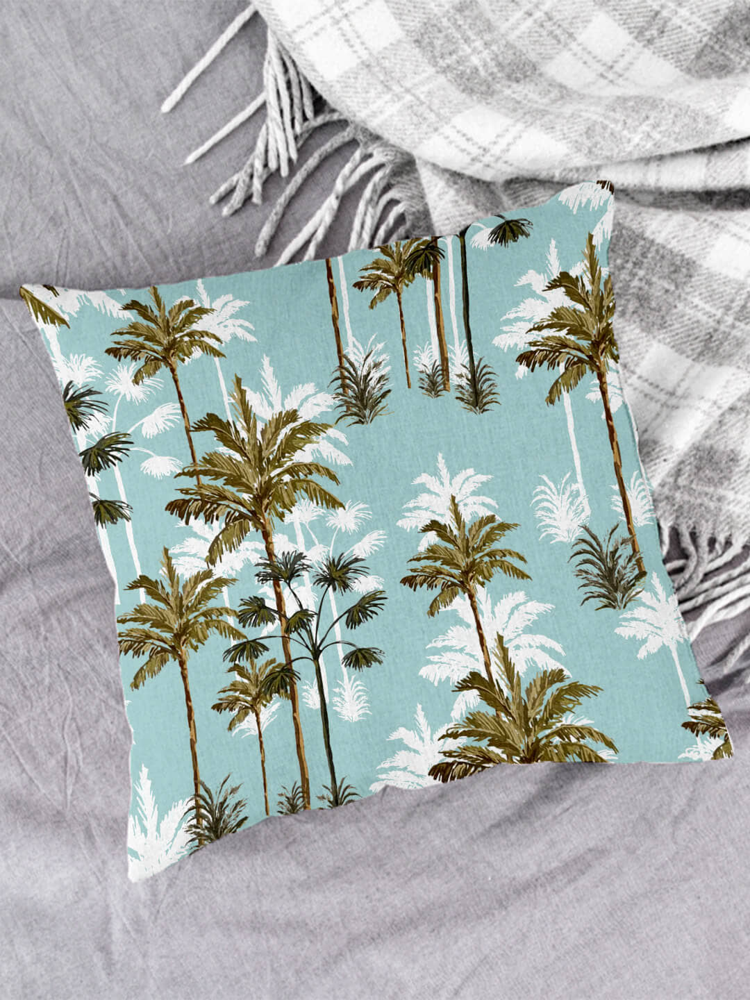 Houzzcode Single Green Pillow Cover