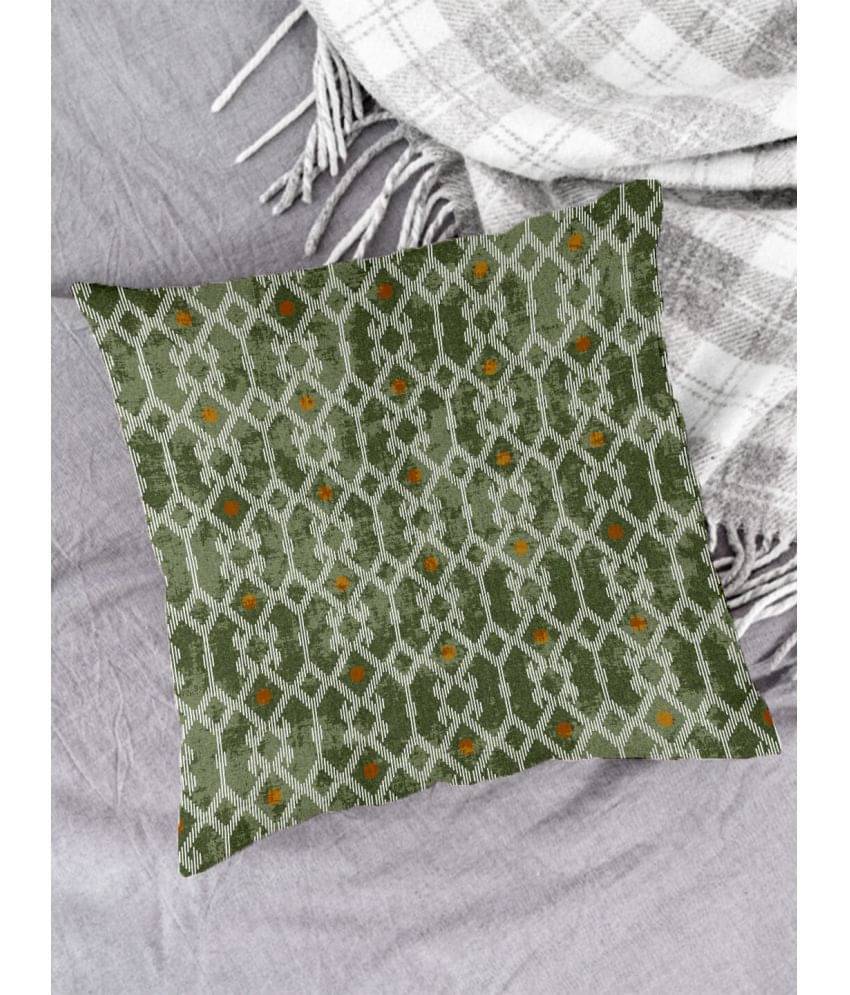     			Houzzcode Single Green Pillow Cover