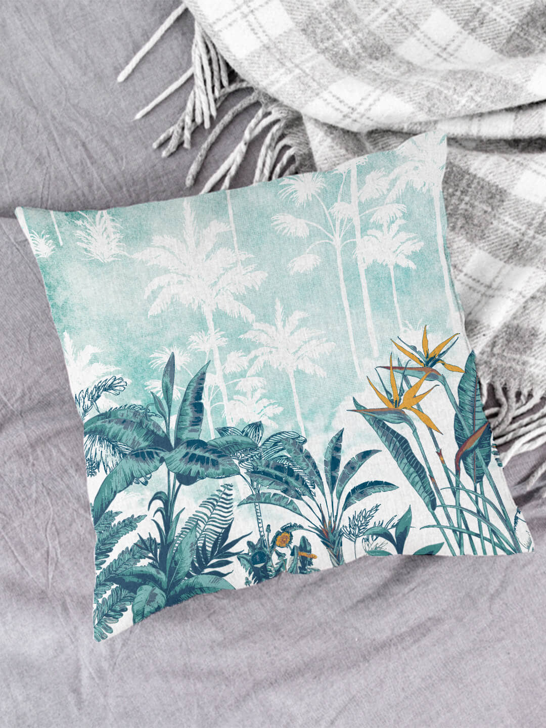 Houzzcode Single Green Pillow Cover