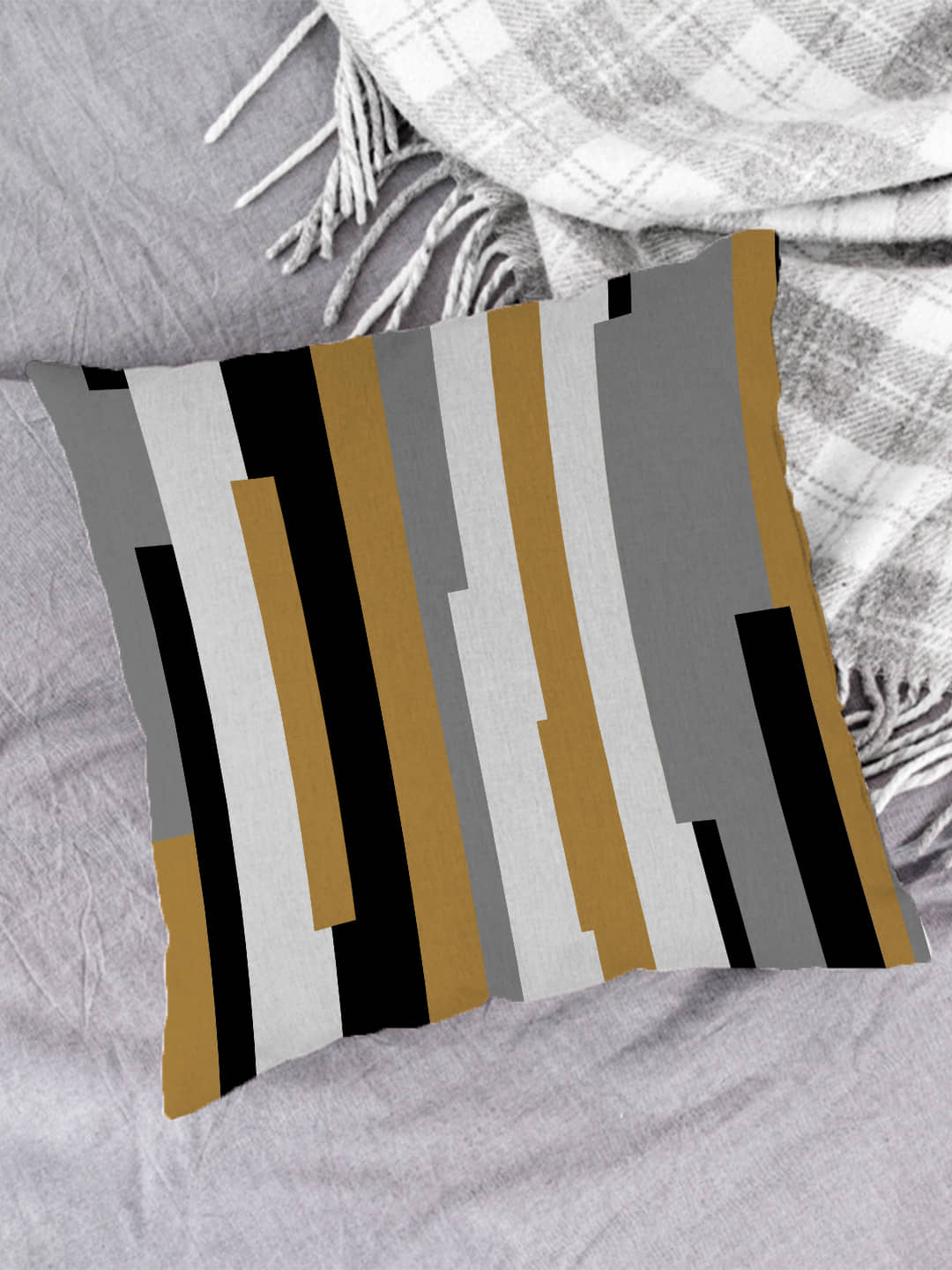 Houzzcode Single Yellow Pillow Cover