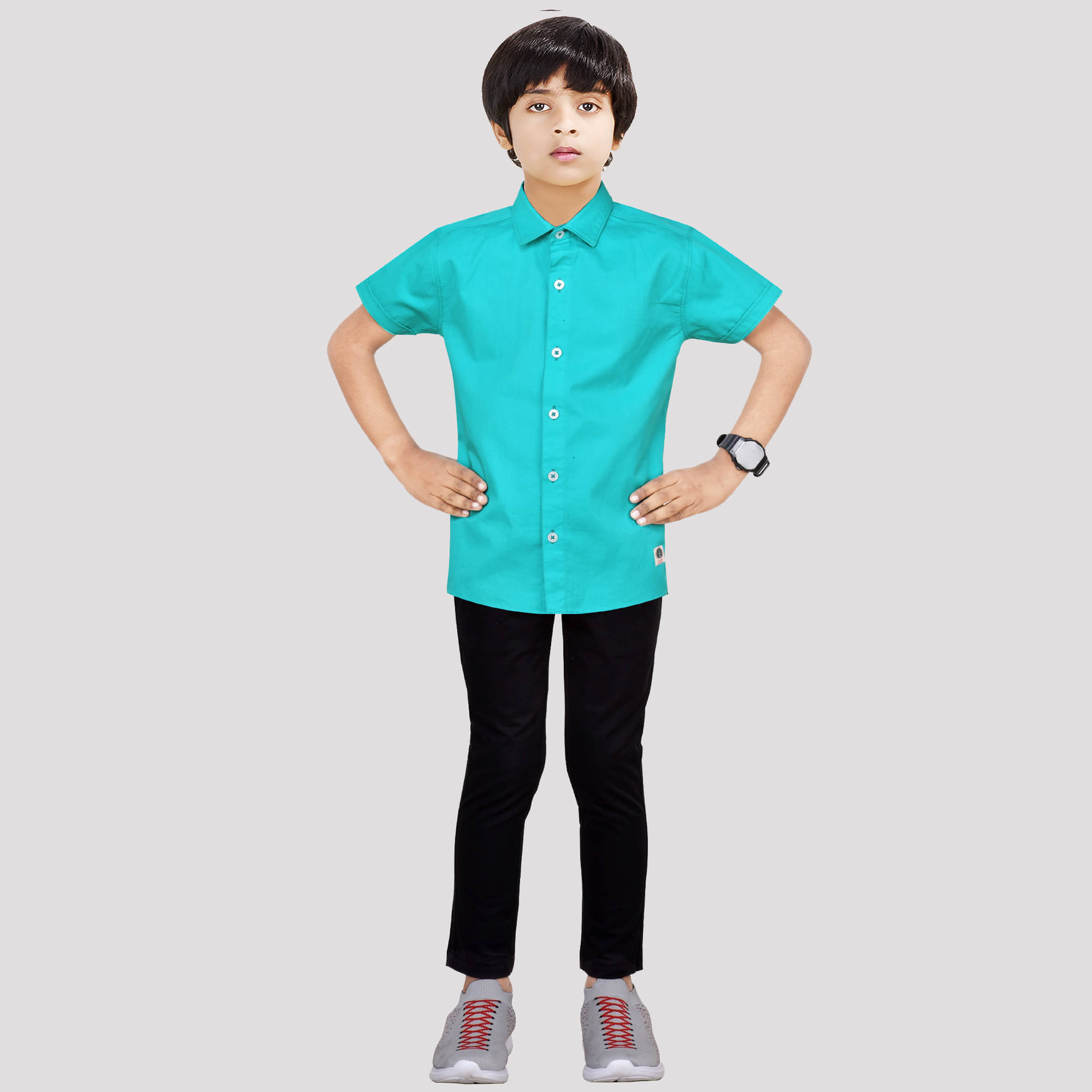     			Made In The Shade Pack of 1 Boys Cotton Shirt & Pants Set ( Green )