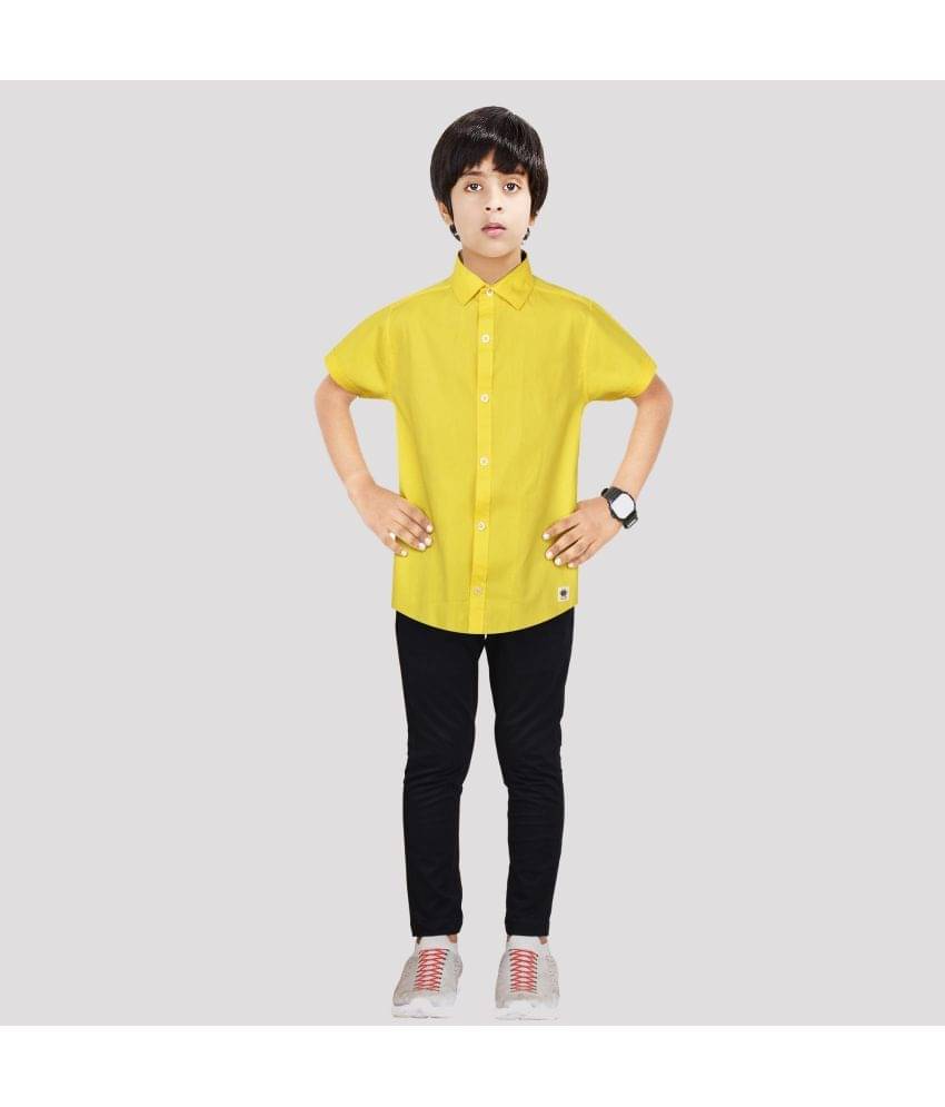 Made In The Shade Pack of 1 Boys Cotton Shirt & Pants Set ( Yellow ) Made In The Shade Pack of 1 Boys Cotton Shirt & Pants Set ( Yellow )