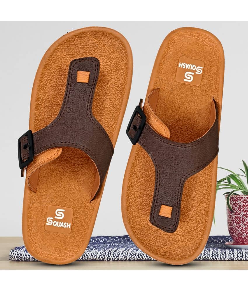 Squash - Tan Men's Leather Slipper