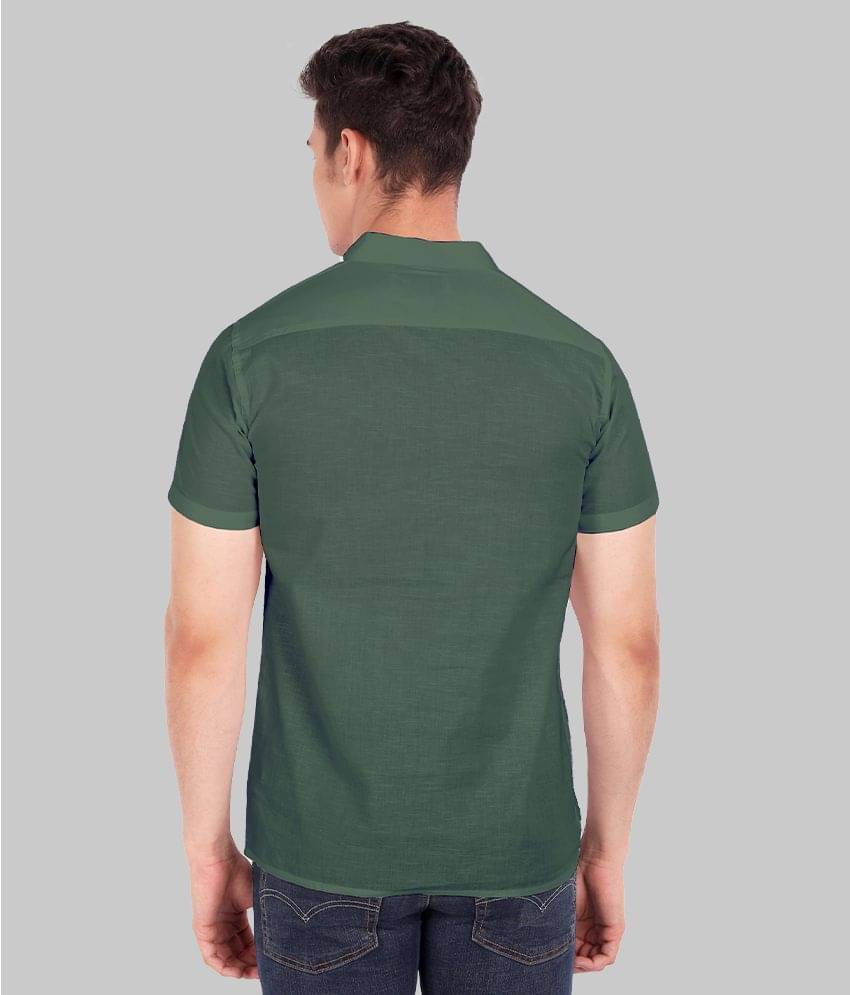 Vida Loca - Green Cotton Slim Fit Men's Casual Shirt ( Pack of 1 ) - Image 4