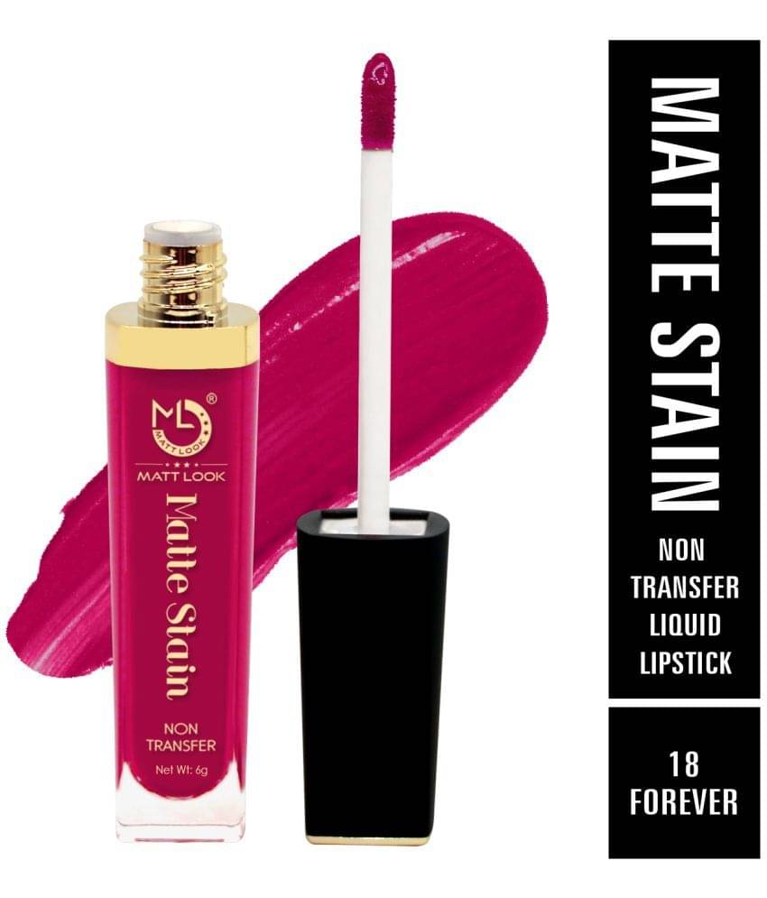 Mattlook Matte Stain Non-Transfer Liquid Lipstick, Forever-18, (6gm) Mattlook Matte Stain Non-Transfer Liquid Lipstick, Forever-18, (6gm)