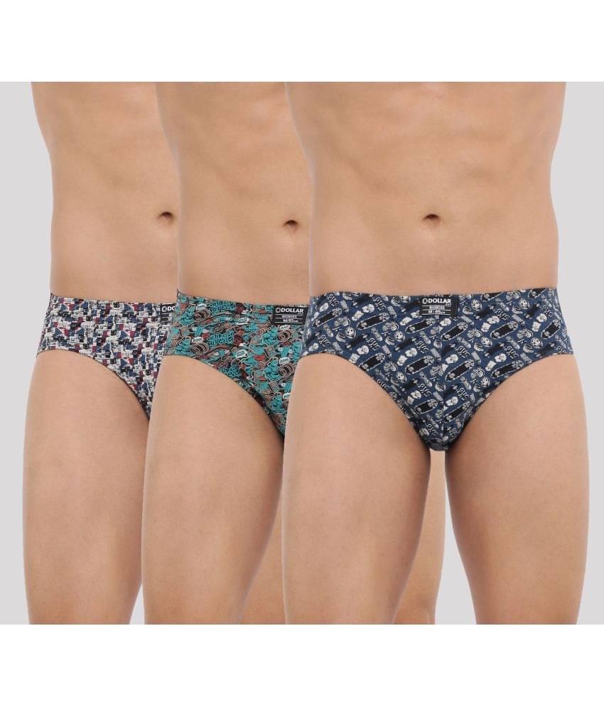 Dollar Bigboss Men's Pack of 4 Soft Combed Cotton Printed Brief (Colour May Vary) Dollar Bigboss Men's Pack of 4 Soft Combed Cotton Printed Brief (Colour May Vary)