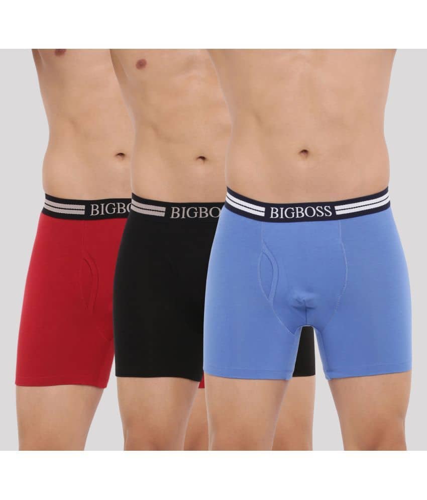 Dollar Bigboss Men's Pack of 3 Shuffle Intellisoft Cotton Modal Solid Trunk (Colour May Vary)