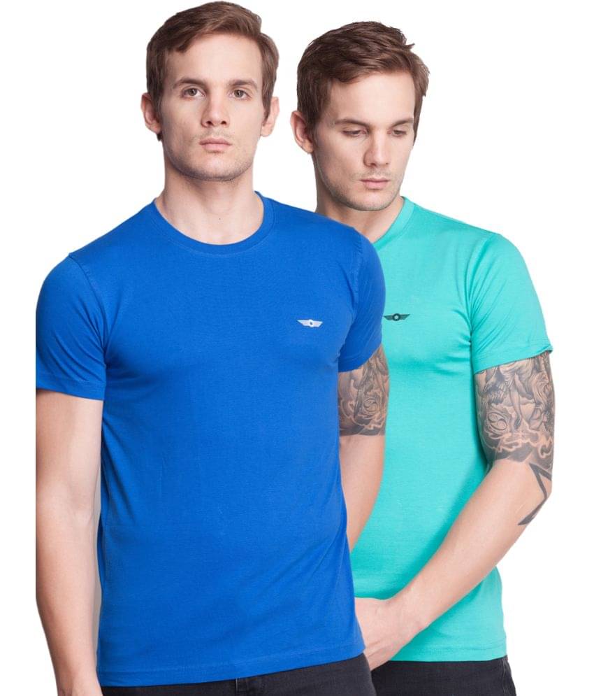     			Force NXT Pack of 2 Cotton Regular Fit Men's T-Shirt ( Multicolor )