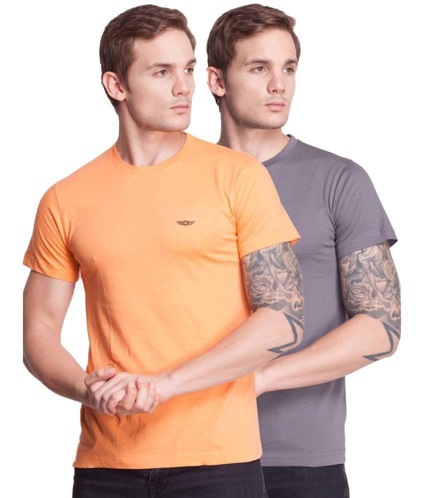Force NXT Pack of 2 Cotton Regular Fit Men's T-Shirt ( Multicolor ) Force NXT Pack of 2 Cotton Regular Fit Men's T-Shirt ( Multicolor )