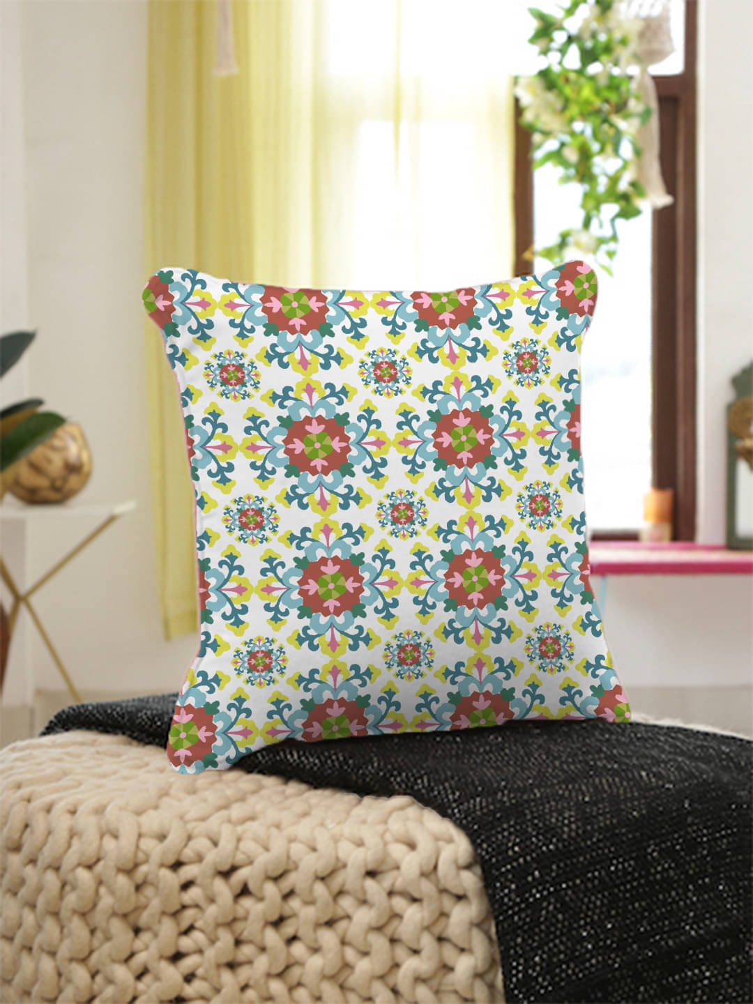     			Houzzcode Single Multi-Colour Pillow Cover