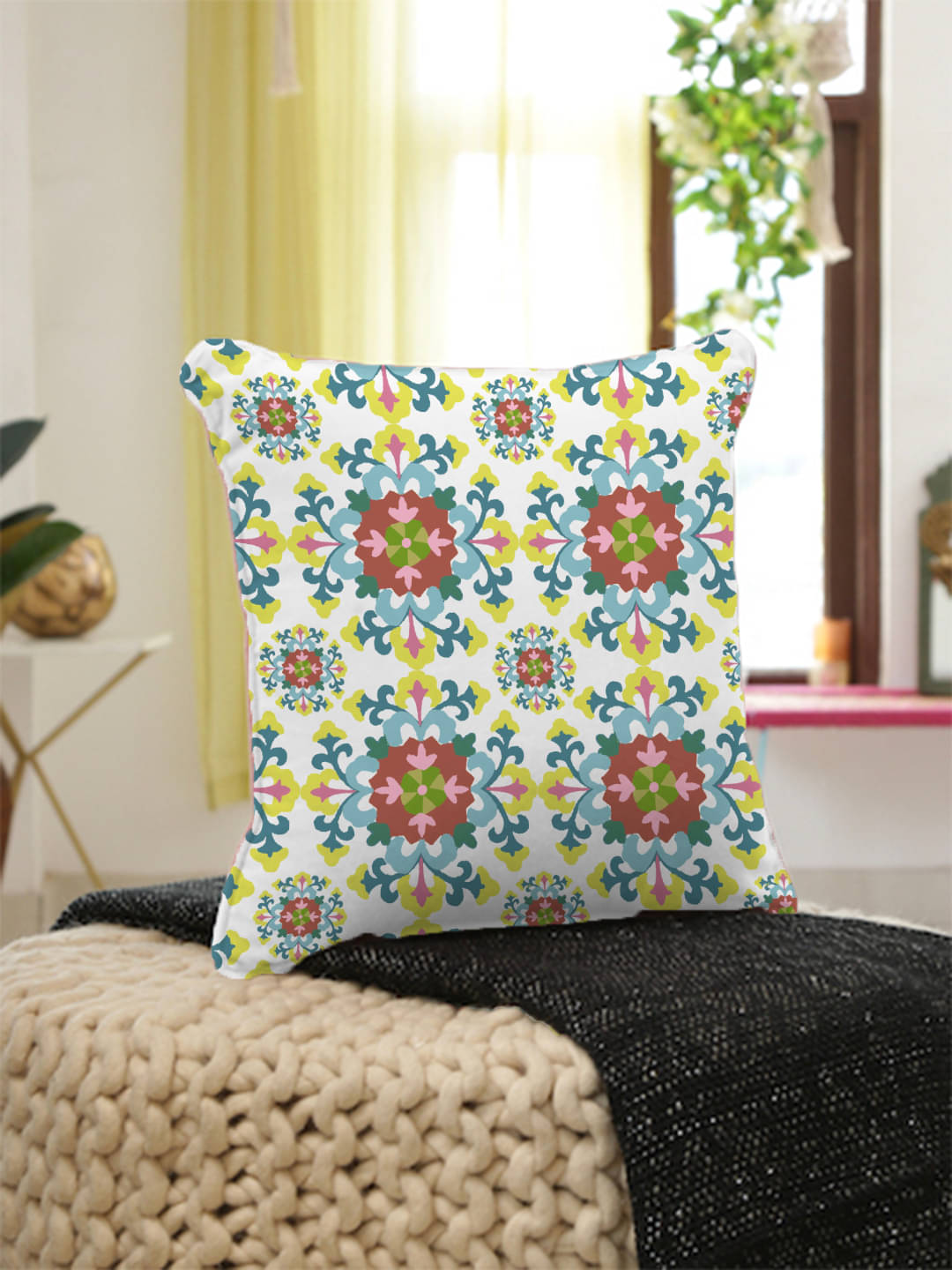 Houzzcode Single Multi-Colour Pillow Cover Houzzcode Single Multi-Colour Pillow Cover