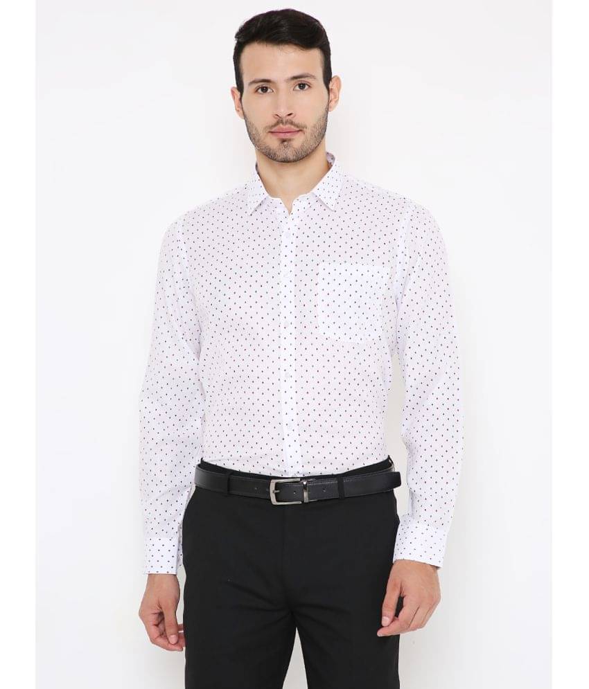 Maharaja - White Polyester Blend Slim Fit Men's Formal Shirt ( Pack of 1 ) Maharaja - White Polyester Blend Slim Fit Men's Formal Shirt ( Pack of 1 )