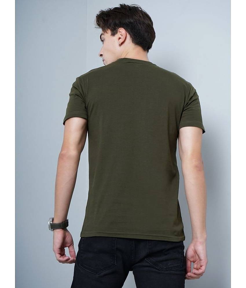 Paul Street Pack of 1 Cotton Slim Fit Men's T-Shirt ( Green )