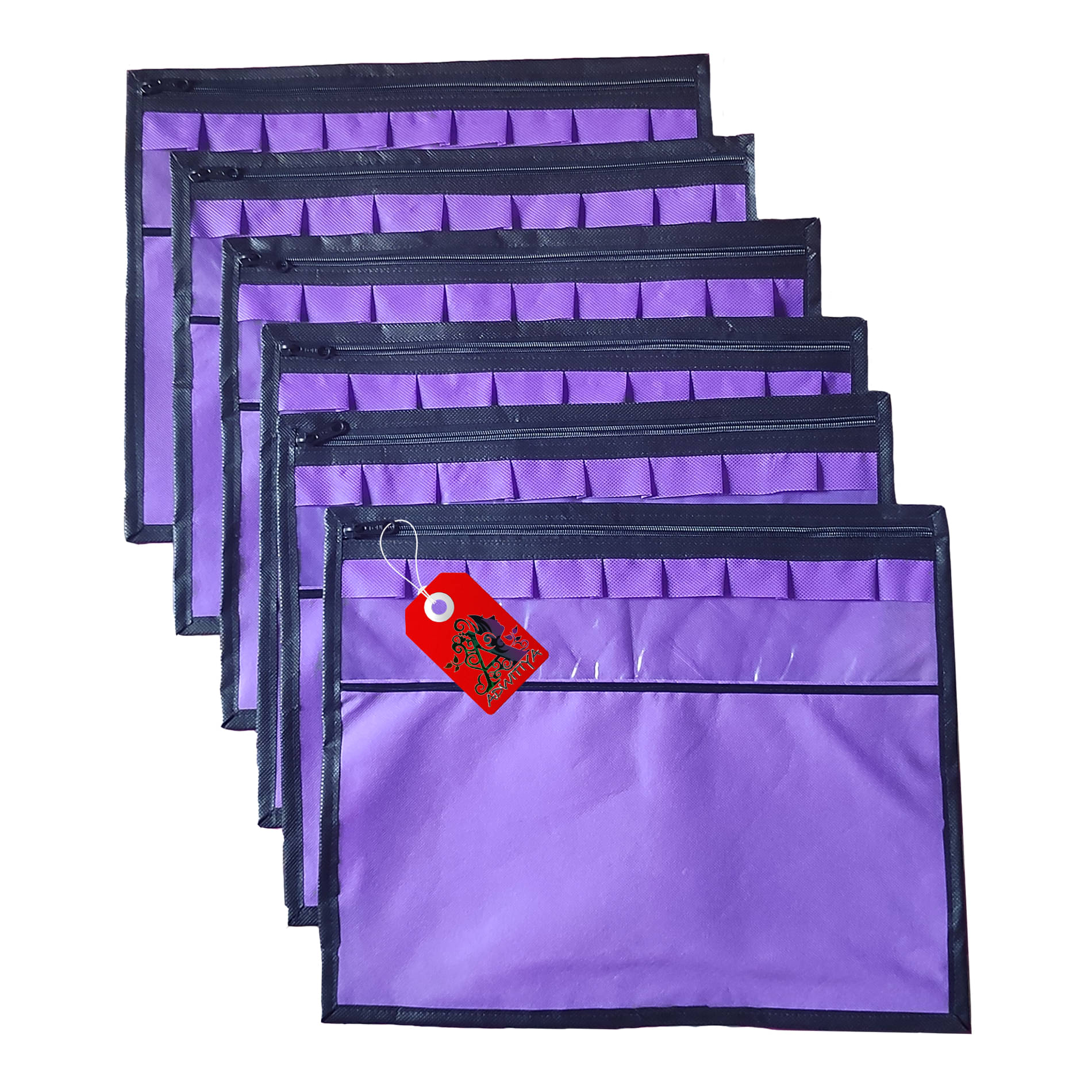     			ADWITIYA - Purple Saree Covers ( 6 Pcs )