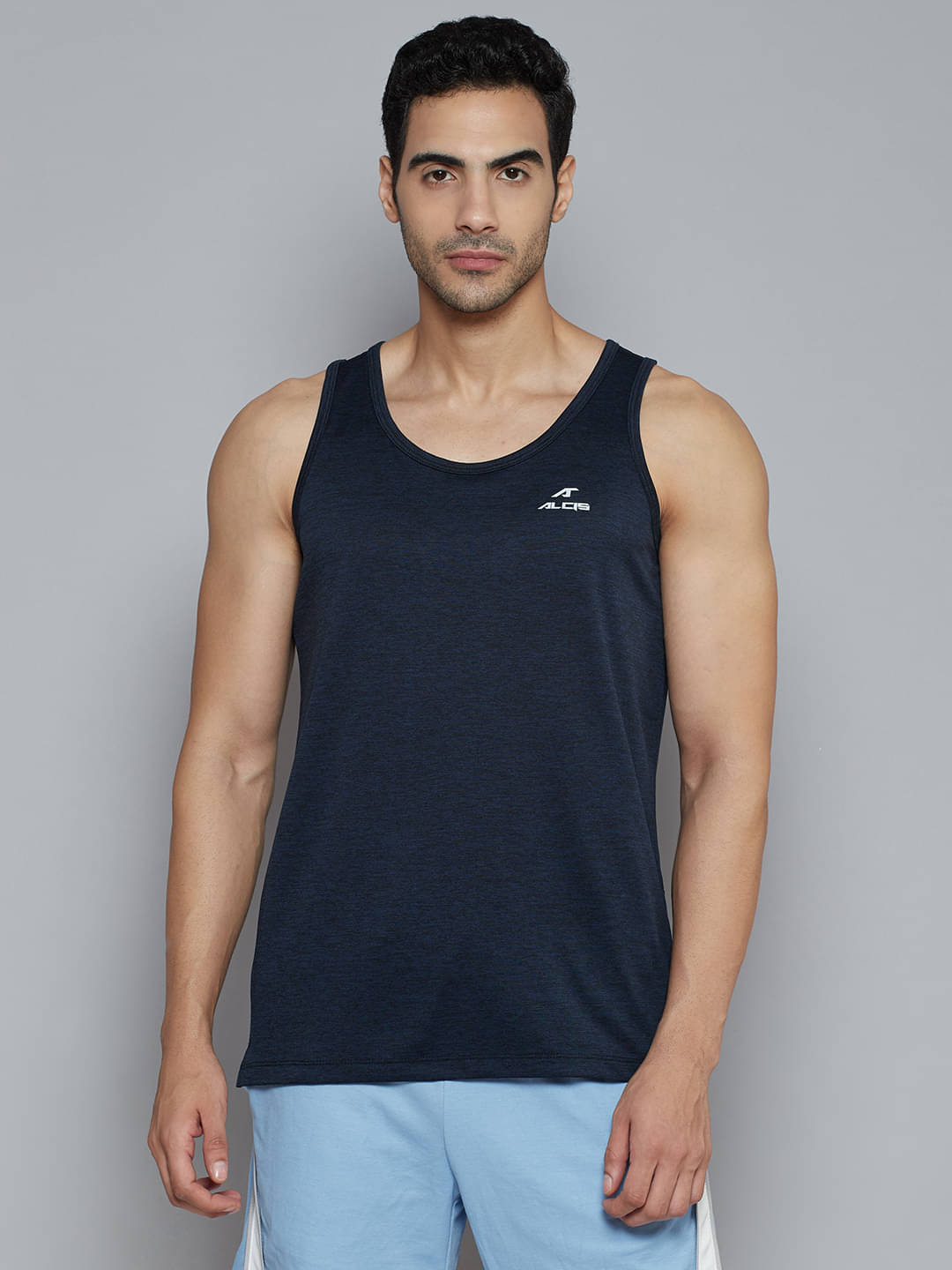 Alcis - Blue Polyester Slim Fit Men's Tanks ( Pack of 1 ) Alcis - Blue Polyester Slim Fit Men's Tanks ( Pack of 1 )