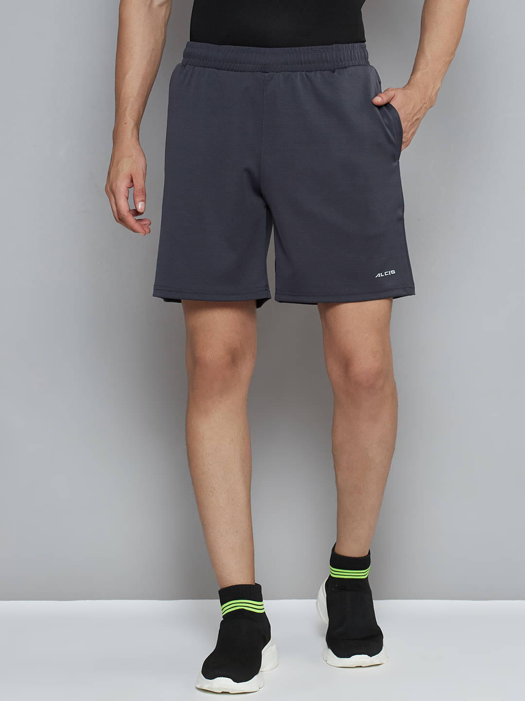     			Alcis - Grey Polyester Men's Running Shorts ( Pack of 1 )
