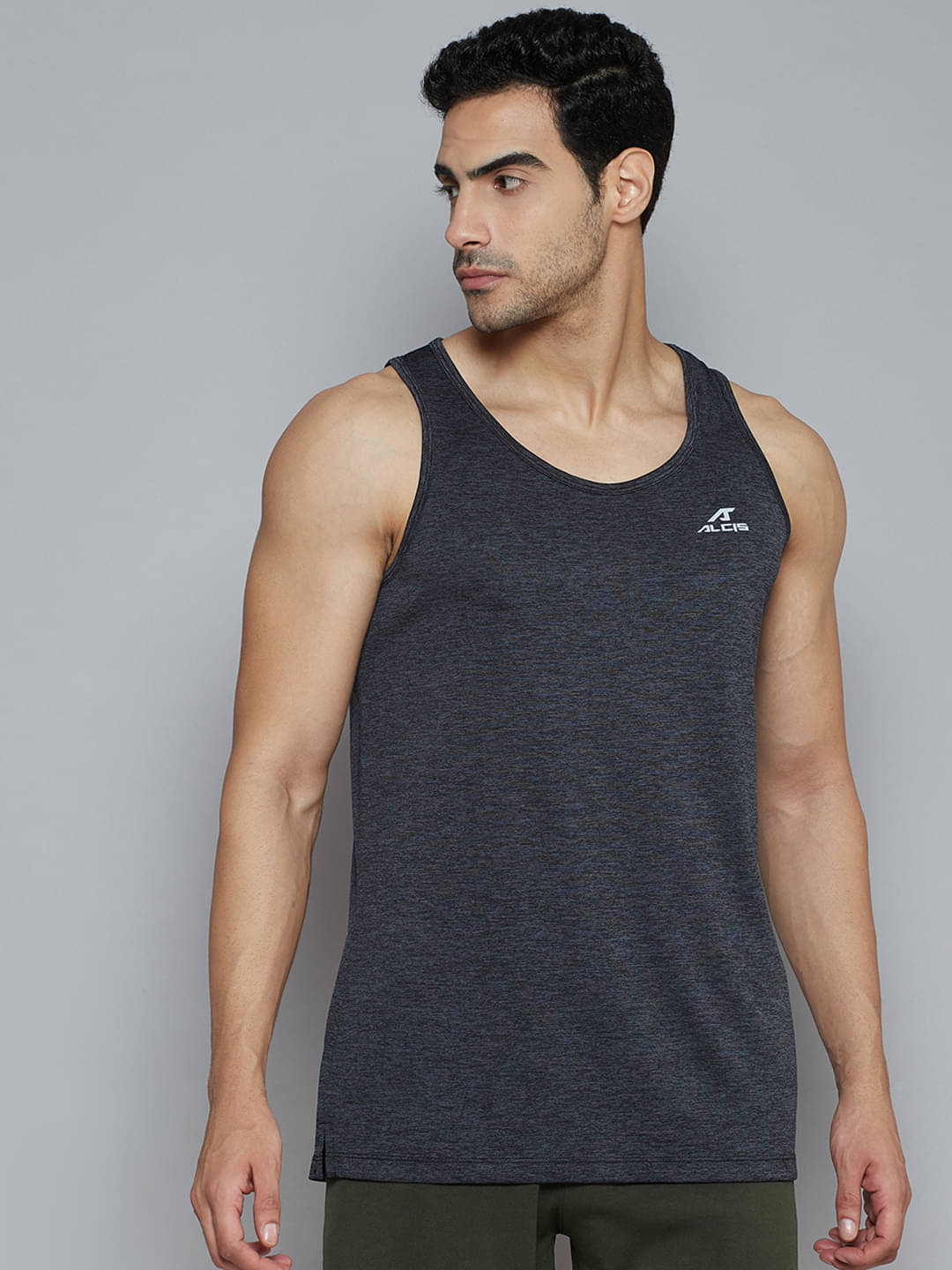     			Alcis - Grey Polyester Slim Fit Men's Tanks ( Pack of 1 )