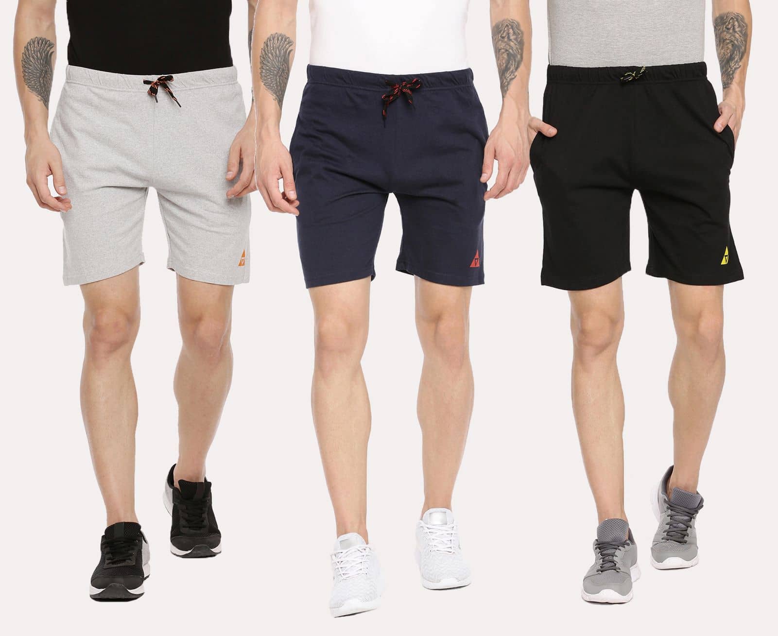 Ardeur - Multi Cotton Blend Men's Shorts ( Pack of 3 ) - Shorts | Buy online on ZillyBuy