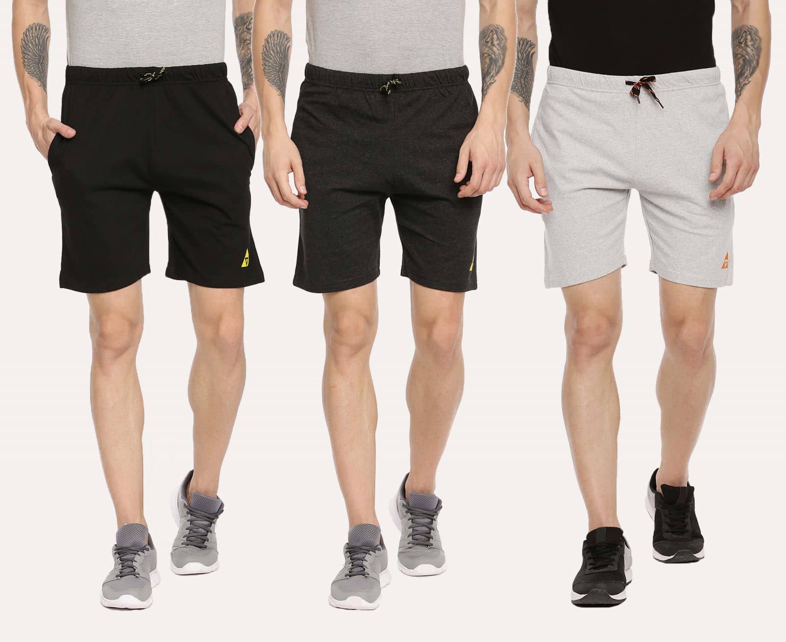 Ardeur - Multi Cotton Blend Men's Shorts ( Pack of 3 ) - Shorts | Buy online on ZillyBuy