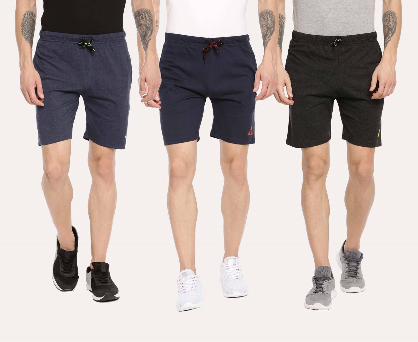 Ardeur - Multi Cotton Blend Men's Shorts ( Pack of 3 ) - Shorts | Buy online on ZillyBuy