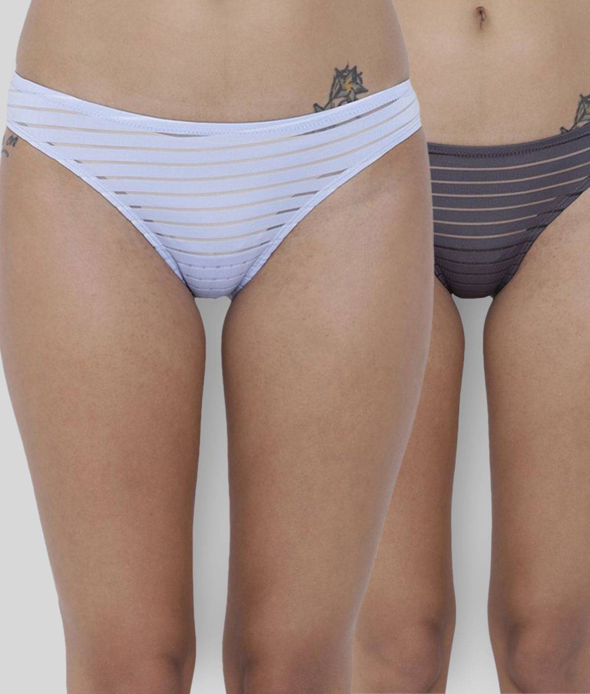     			BASIICS By La Intimo Pack of 2 Polyester Women's Briefs ( Multi Color )