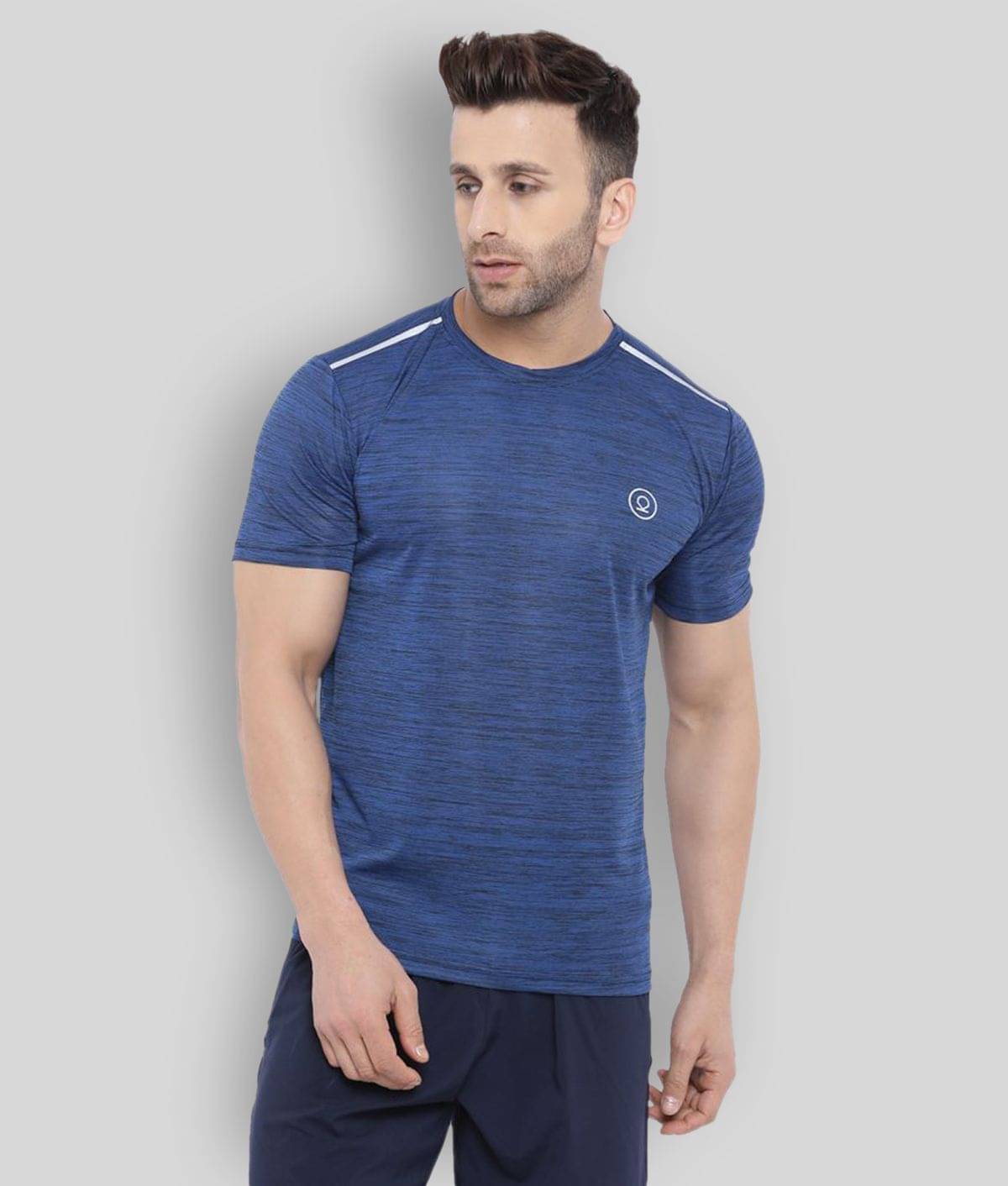    			Chkokko - Polyester Regular Fit Blue Men's Sports T-Shirt ( Pack of 1 )
