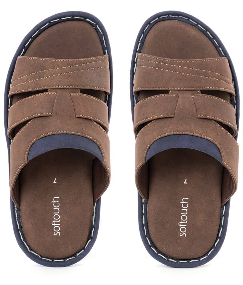 KHADIM - Brown Men's Leather Slipper