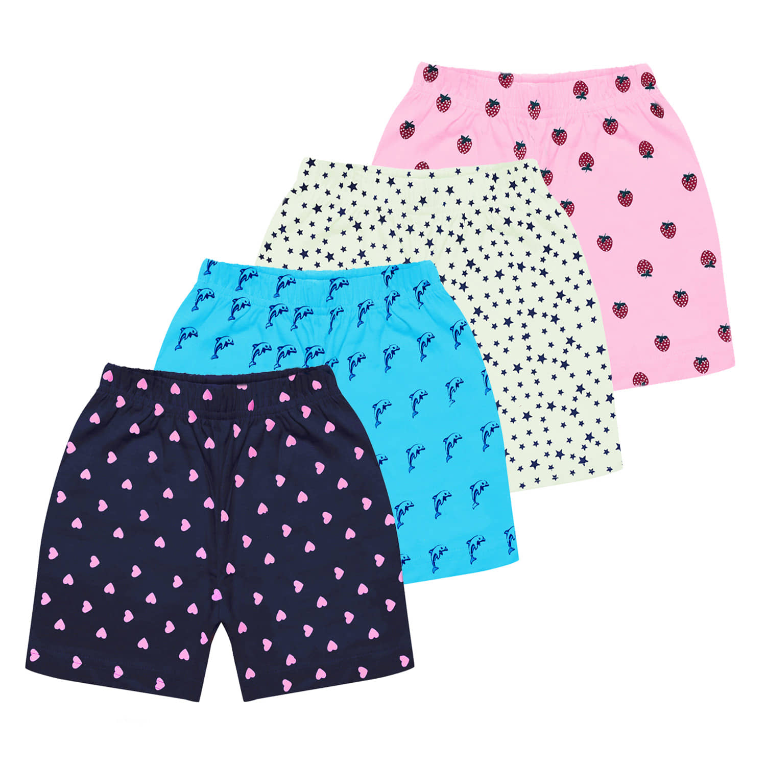 MIST N FOGG Pack of 4 Cotton Shorts For Boys ( Multi ) - Shorts | Buy online on ZillyBuy